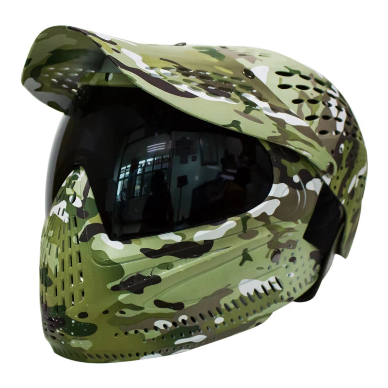 Lotus Camo Color Great III Paintball Mask Full Coverage Protector Helmet