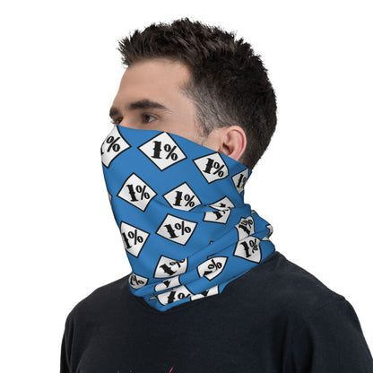 Custom 1 Percenter Essential Sons Bandana Neck Gaiter for Ski Camping Men Women Wrap Scarf TV Show Anarchy Headband Warmer