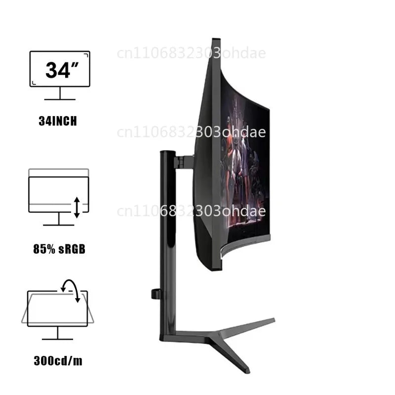 34 inch LCD 144hz 165 HZ 4k computer  mo Rgb light bar game curved screen  mo