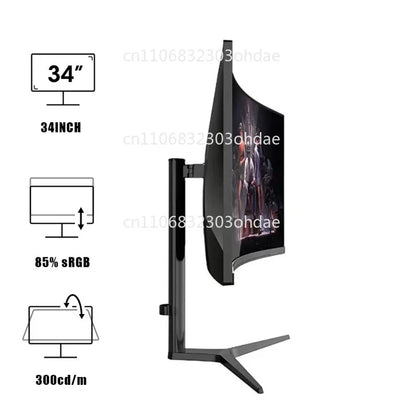 34 inch LCD 144hz 165 HZ 4k computer  mo Rgb light bar game curved screen  mo