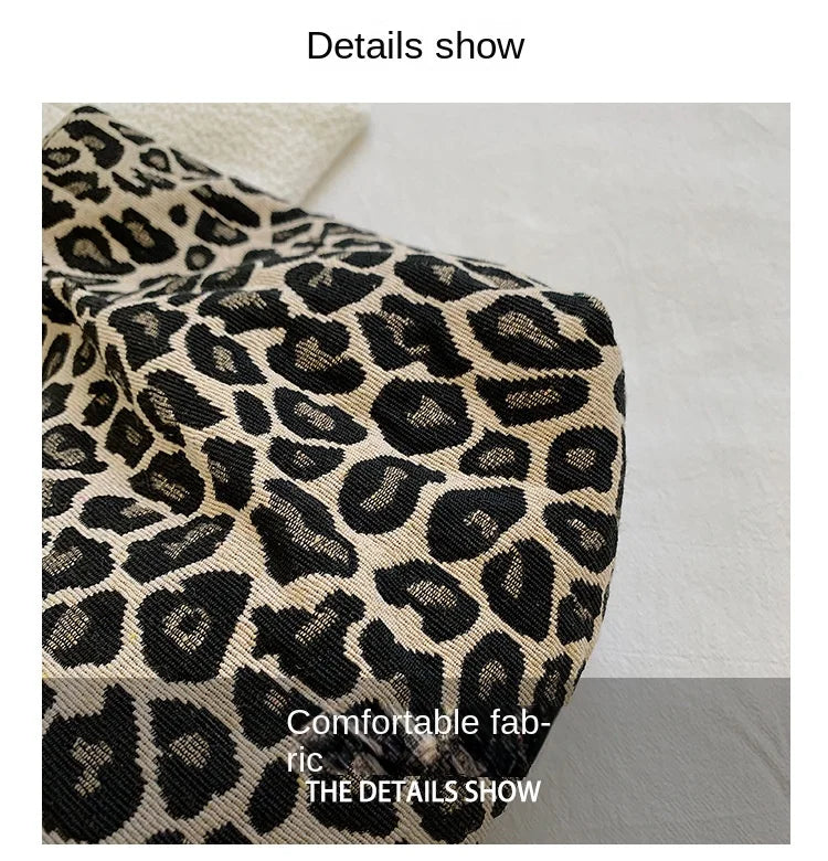 New Fashion Tote Bags Shopping and Travel  Canvas Bags New Women Popular Handbags Large Capacity Leopard Shoulder Bags Сумка