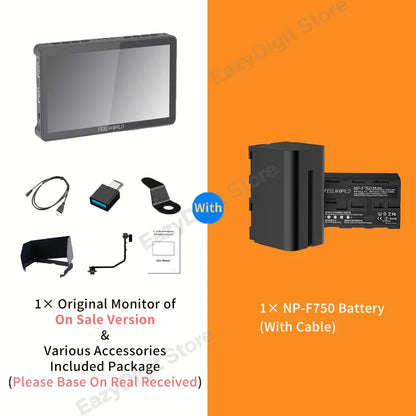 FEELWORLD F5 PRO V4 6" 3D LUT Touchscreen Monitor 4K HDMI I/O High-Res Rec.709 Aux Power Multiple Mounting Options