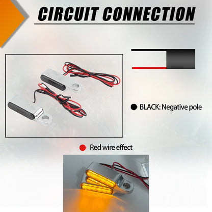 12V Mini 6 LED E24 Motorcycle Turn light Taillight Handle Bar Direction Warning Indicator Bumper Motocross Flash Side Lamp