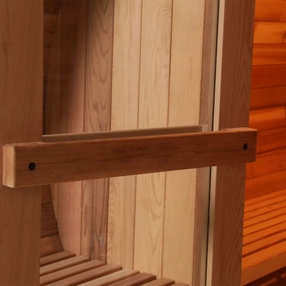 Customizable 3 Person Mini Outdoor Barrel Sauna Red Cedar Wood Dry Steam Sauna Room with Electric Sauna Heater for Cabin