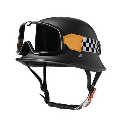 Open motorcycle half helmet German retro cruise protection helmet suitable for adult and child riding safety helmets