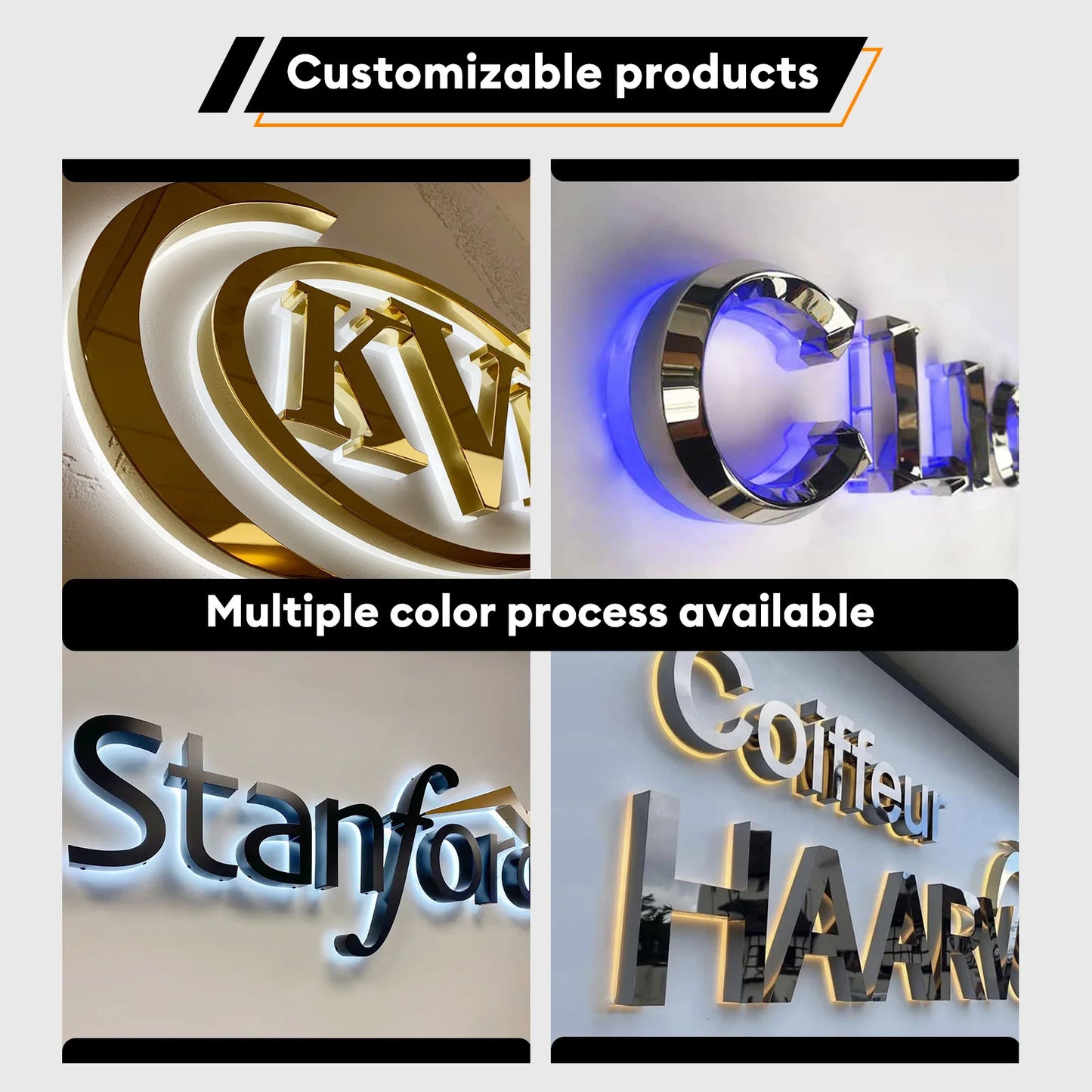Led Business Signs Outdoor Store Front Signs Custom Restaurant Logo Led Sign 3D Light Board Design for Shop