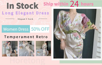 Horetong Elegant Maxi Dresses For Women White Off Shoulder Puff Long Sleeve Elastic High Waist Party Gown Ruffle Holiday Dress