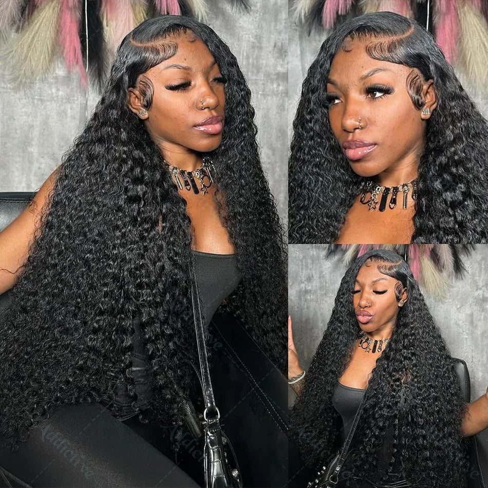250 Density 13x6 Hd Lace Frontal Wigs Brazilian 32 34 40 Inch Deep Wave Curly Human Hair Wigs 100% For Black Women Preplucked