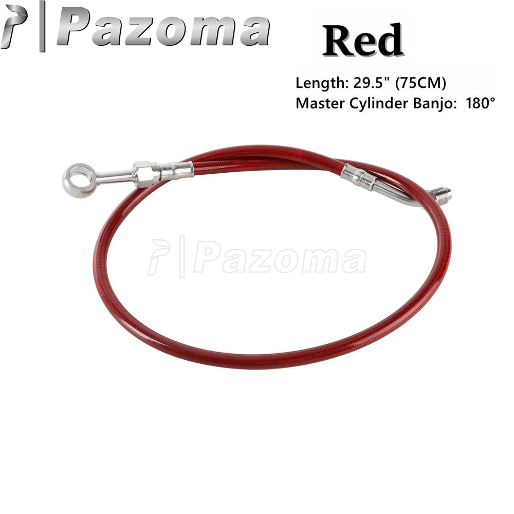 Motorcycle Hydraulic Banjo Braided Line Steel Brake Hose Cable For Harley Softail Slim Breakout Deluxe Street Bob Fat Boy 18-23
