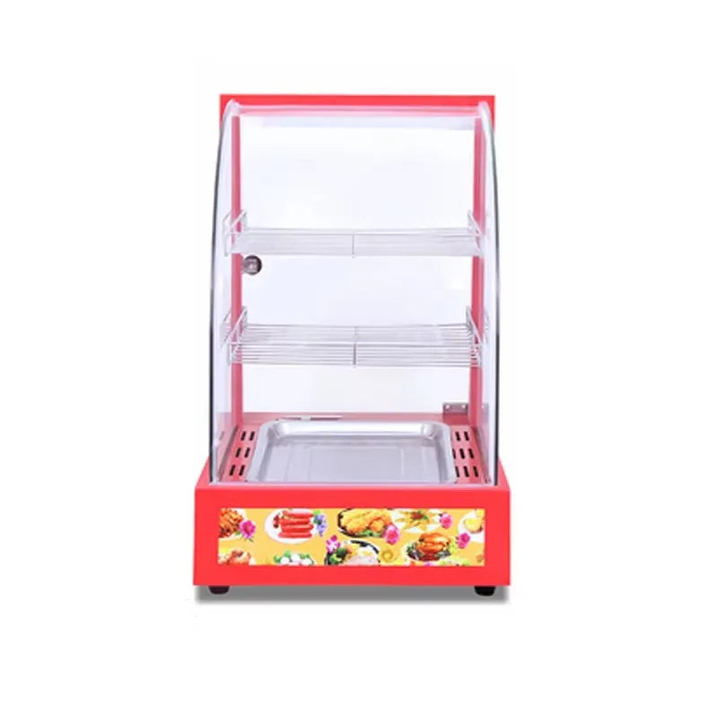 Heating Display Cabinet Food Warmer Stainless Steel Commercial for Bread Warmers Pizza Warmers Global Cuisine Open Front Access