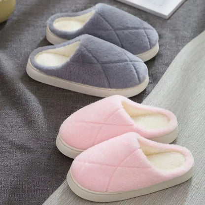 2025 Winter Plush Slippers - Cozy Non-Slip Indoor Warm House Shoes, Cute Lightweight Couple's Unisex Thick Sole Home Slippers