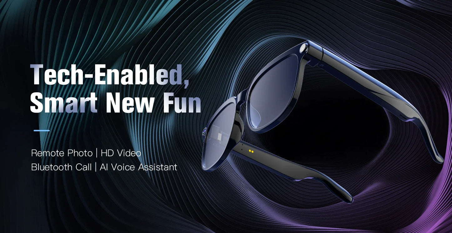 2026 4K HD AI Smart Glasses New Bluetooth Call Voice Assistant Control Chat GPT 800MP Camera AI Translation Sunglasses Men Women