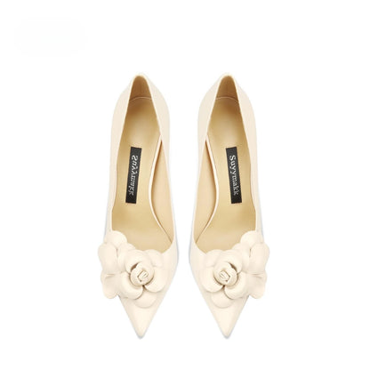 Genuine Leather Pumps For Women's 2025 Trend Luxury Fashion Sexy Party High Heels Elegant Comfortable Pointed Toe Shoes women