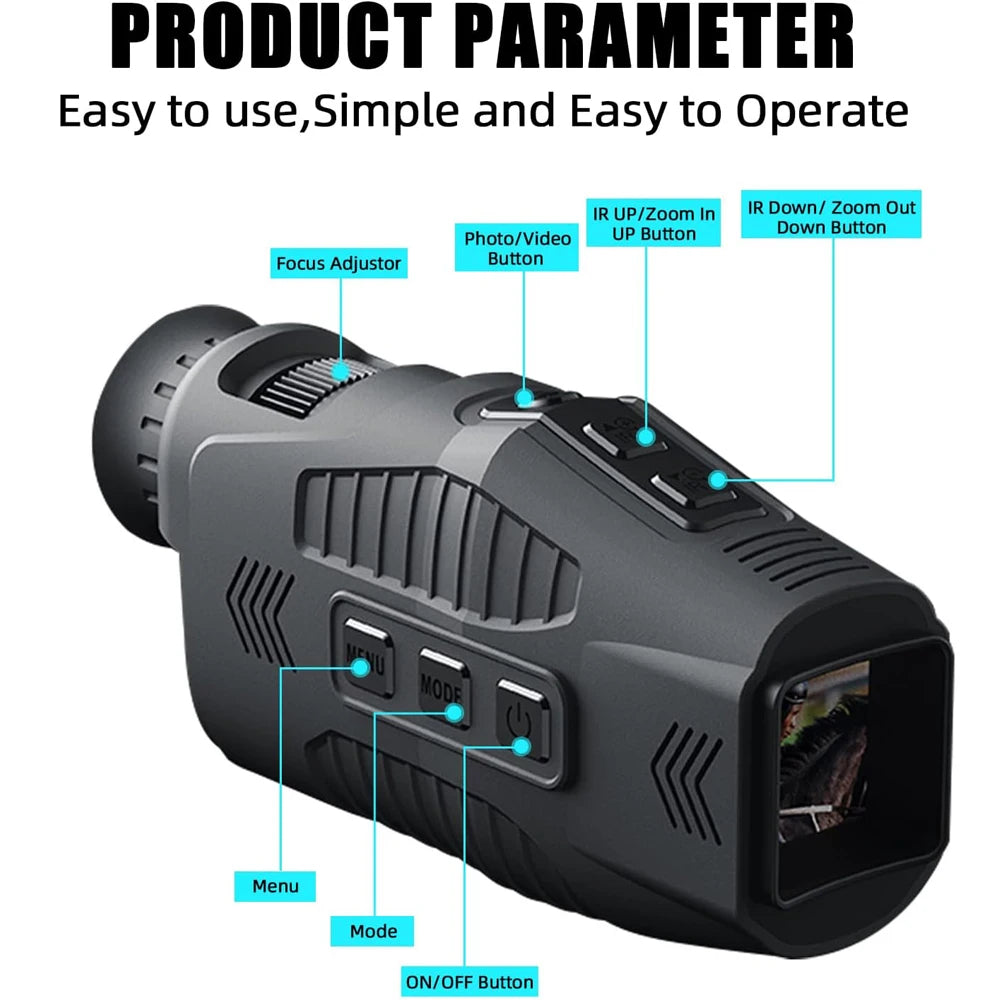 Night Vision Goggles,1080p Digital Night Vision Monocular,Infrared Monoculars Save Photos/Videos,Thermal Imaging Telescopes