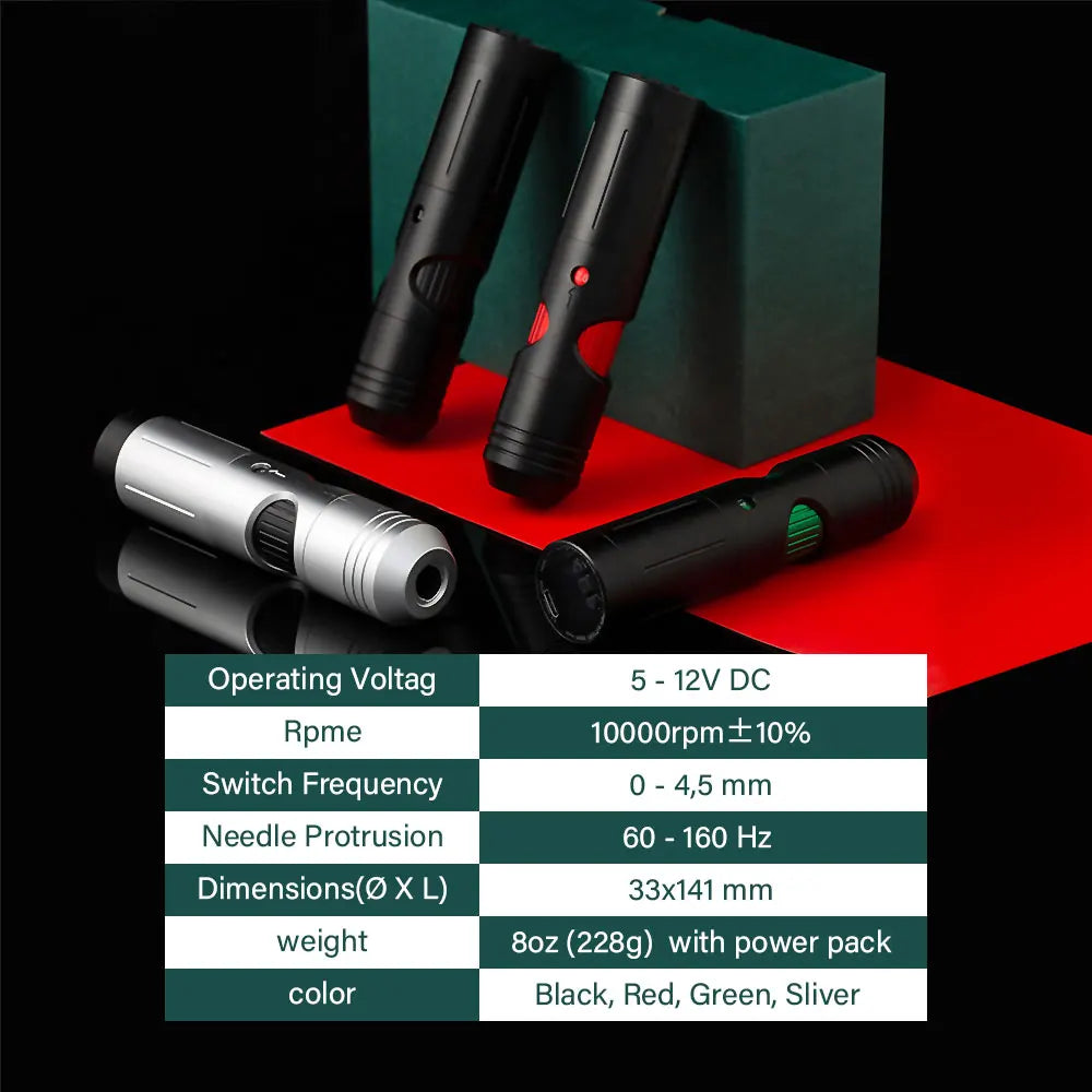 EZ P3 Wireless Tattoo Machine Pen Battery Power 2000mAH 6 Adjustable Stroke 2.5mm-4.0mm Swiss Motor Tattoo Gun Tattoo Supply