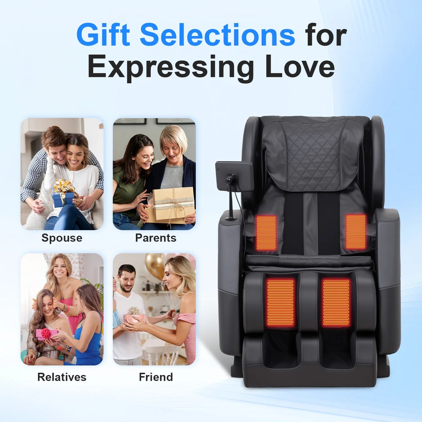 Local Dilivery 3 Year Warranty Massage Chair Electric Recliner Home Airbag Full Body Zero Gravity Heating Knead Massager Sofa