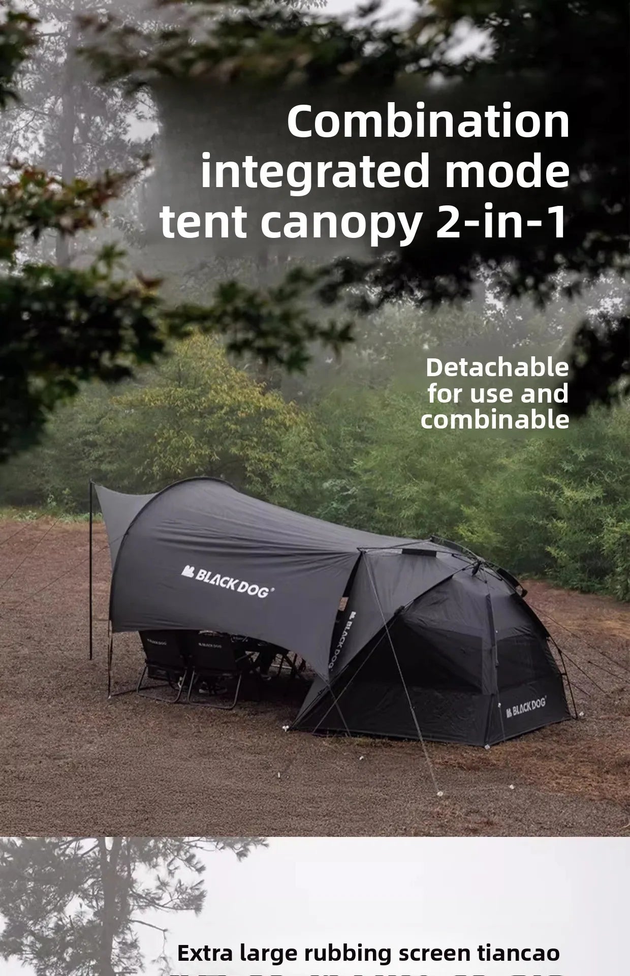 Naturehike BLACKDOG Camping Automatic Tent Waterproof Sun Shelter Beach for 2-3 People Outdoor Travel Picnic 150D Dome Tent New
