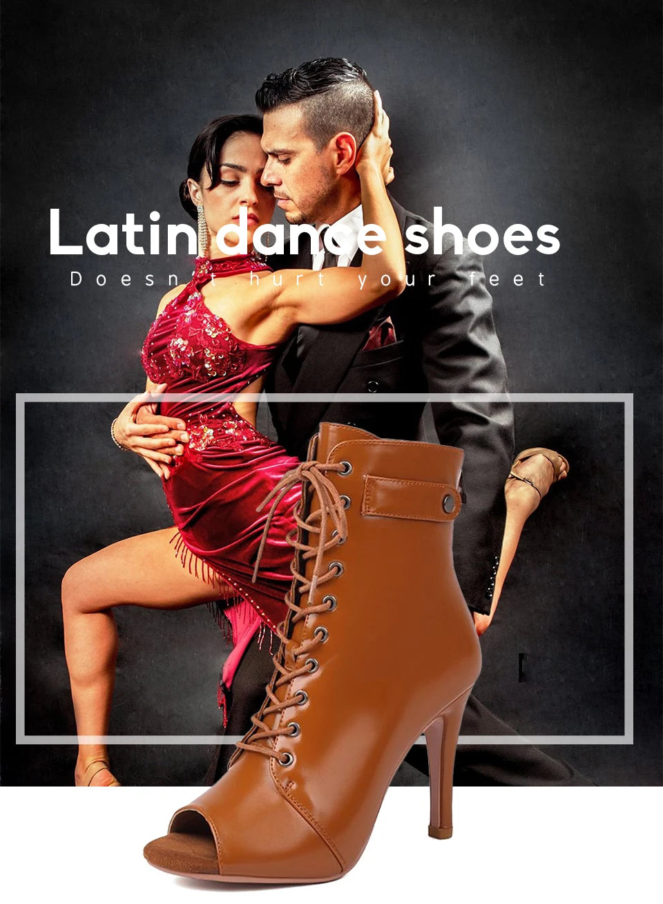 DKZSYIM Woman Latin Dance Shoes leather Party Tango Dance Booties for Women Salsa Dance Heels Ballroom Shoes Sexy Stilettos