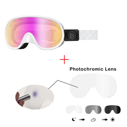 Vintage Motorcycle Goggles Over Glasses Photochromic UV400 Dirt Bike Goggles for Men Women Dual-Cycle Defogging Racing Glasses