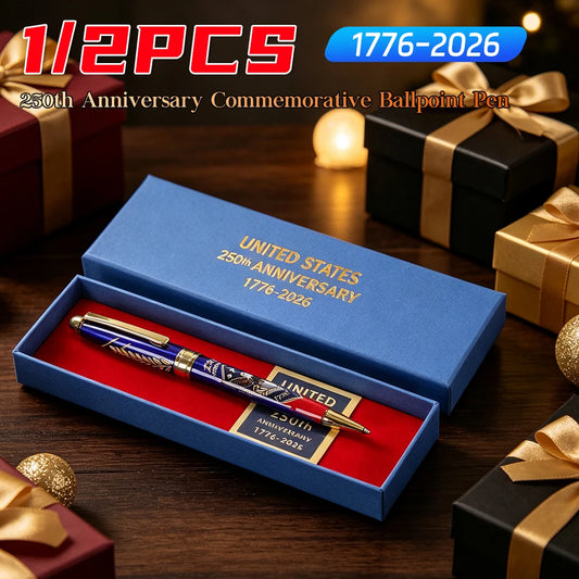 250th Anniversary Commemorative Ballpoint Pen 1776-2026 Commemorative Patriotic Engraved Gel Pen for Men Lawyers History Buffs