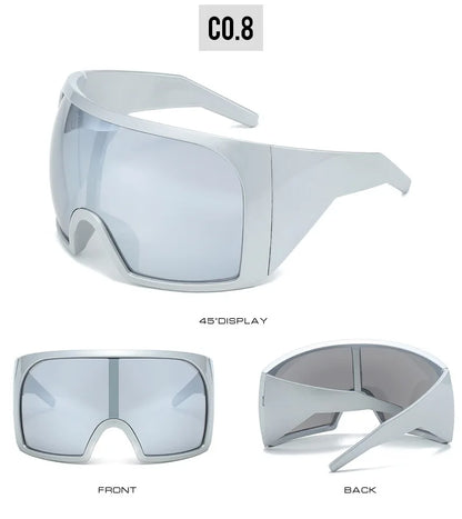 Oversized Sunglasses Men Wrap Anti Wind Personal Large Shades Futuristic Fashion Future Shield Uv400 Cycling Motorcycle