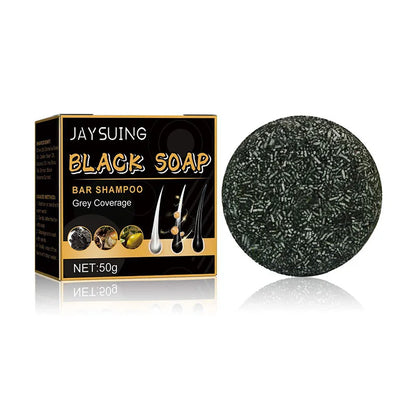 Polygonum Multiflorum Black Hair Soap Darkening Shampoo Bar Repair Gray White Color Hair Dye Shampoo For Men Women Hair Care