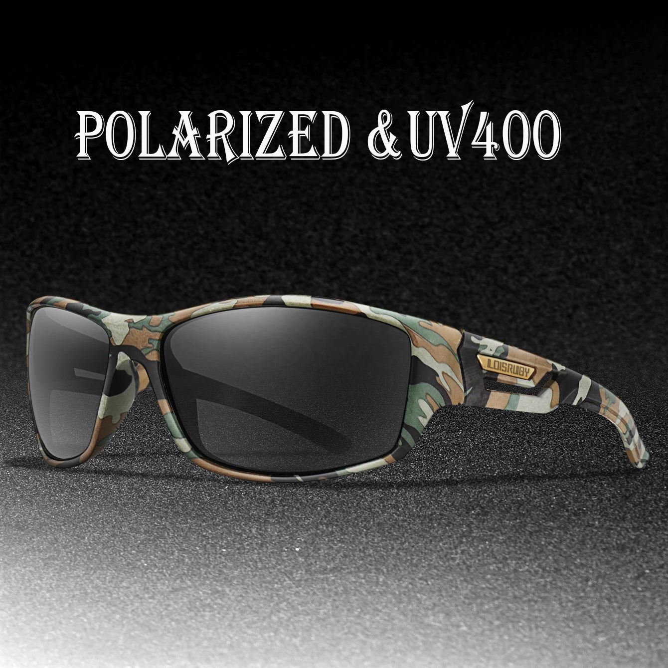 3 Pairs Polarized Fishing Sunglasses Men Camo Military Style UV400 For Cycling Riding, Running, Fishing And Driving