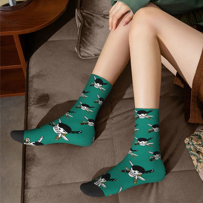 Fashion Men's Socks Harajuku Tony Tony Choppers Sock Luffys Zoros Trafalgar Law Anime Women's Socks Spring Summer Autumn Winter
