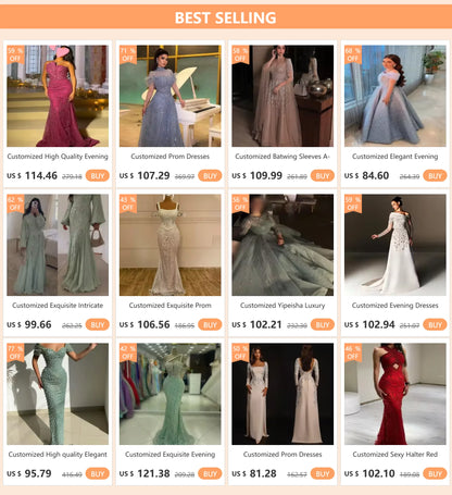 Customized Elegant Denim Midi Dress A-Line Evening Dresses Occasion Formal Exquisite High Quality Prom Party Gowns for Women