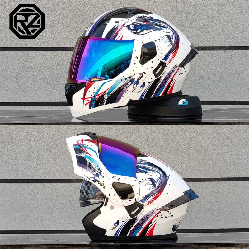 2025 High Quality Motorcycle Helmet Modular Flip Helmet Casco para Motos Dual Lens Full Helmet Casco para Motos DOT Approval