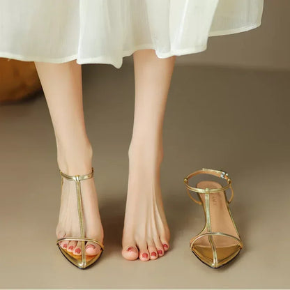 High Heels Sandals Sexy Women Pointed Toe Shoes Luxury Woman Slippers New Pumps Beach Dress Flip Flops Party Mujer Sandalias