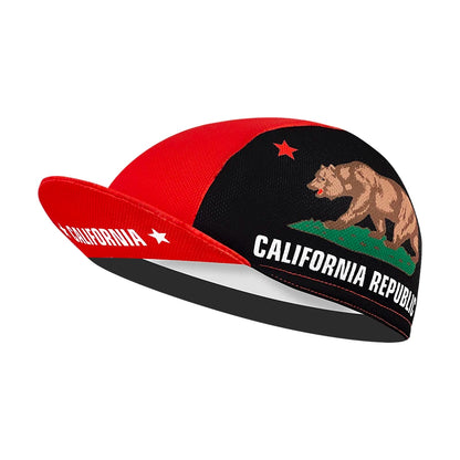 Classic Red Blue Green Bear California Arizona Cycling Caps Summer Sports Quick Dry Bicycle Hat Men And Women Wear Breathable