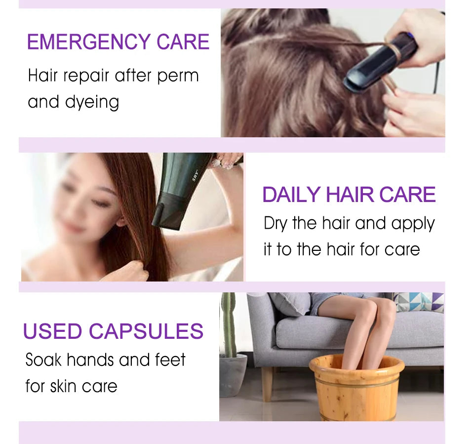 Sevich Mix Hair Vitamin Capsule Hair Treatment Oil Repair Damaged Smooth Hair Care Serum Nourishing Keratin Complex Oil