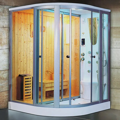 Customization Hot Cheap Family Multi-function Sauna Wooden Steam Shower Room