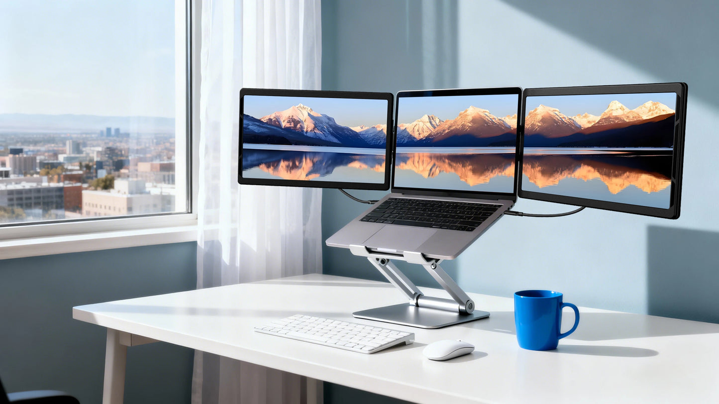 13.3inch Portable Monitor - FHD Laptop Second Expansion Screen For Switch/Phone/Tablet,USB-C HDMI-Compatible,Rotatable Display