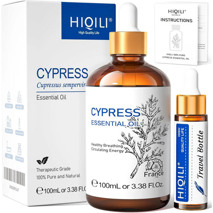 HIQILI Essential Oil Rose Geranium Lavanda Citronela Tea Tree vanille Body Oil Face Skin Care Massage 100ML/3.38fl.oz