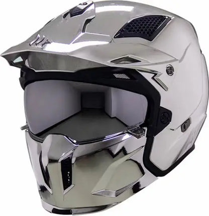 MT Street Fighter Motorcycle Helmet Detachable Combination Electroplated Gold Helmet ECE DOT Certification Full Face Casco Moto