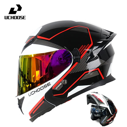 High Quality DOT Motorcycle Helmet Four Seasons Motocross Racing Modular Flip Up Casco Moto Men Women Off Road Helmet Unmasked