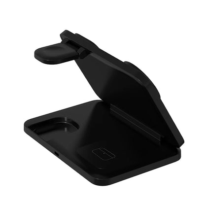 4 in 1 Dual Phone Wireless Charger Stand Magnetic Fast Charging For iPhone 17~12 Samsung S25 Xiaomi Airpods Pro Apple Watch 11~2
