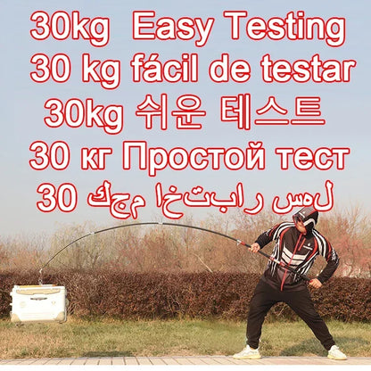 2.1-4.5M Carbon Fishing Rod 50kg above Superhard Long Distance Throwing shot Rod Telescopic Sea Boat High Quality Fishing Gear
