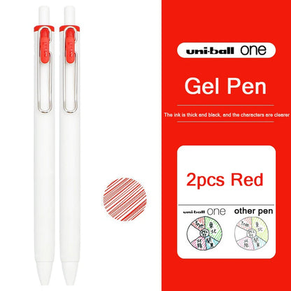 uni-ball one Mitsubishi Limted Gel Pen,Black/Red/Blue/Navy Blue Core Black Technology Signing Canetas for homework,test,meeting