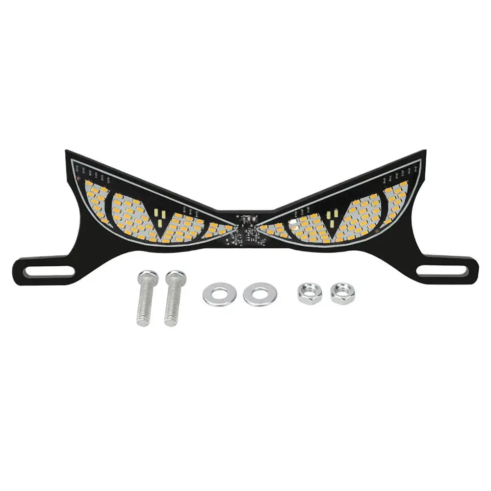 Motorcycle LED License Plate Decorative Lights Snake Eye Rear Tail Light Strobe Flashing Electric Motorcycle Modified Accessory