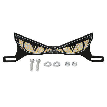 Motorcycle LED License Plate Decorative Lights Snake Eye Rear Tail Light Strobe Flashing Electric Motorcycle Modified Accessory