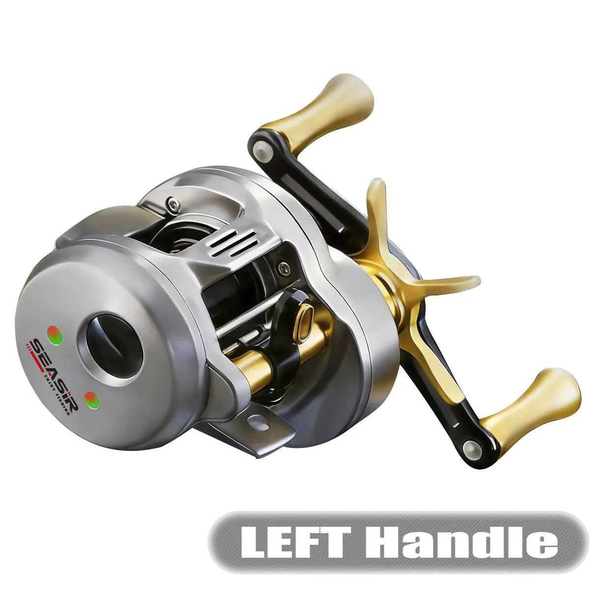 SEASIR DC Alloy ALL-metal Round reel DC Drum Digital Control Ultralight 166g Saltwater Metal Guide Baitcast Fishing Reel