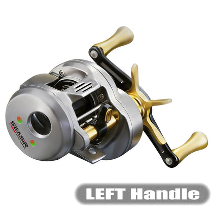 SEASIR DC Alloy ALL-metal Round reel DC Drum Digital Control Ultralight 166g Saltwater Metal Guide Baitcast Fishing Reel