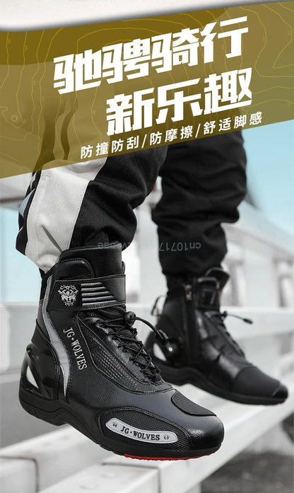 Motorcycle Riding Boots Men Women Knight Outdoor Waterproof Sneakers Shoes Off-road Professional Leisure Protective Riding Boots