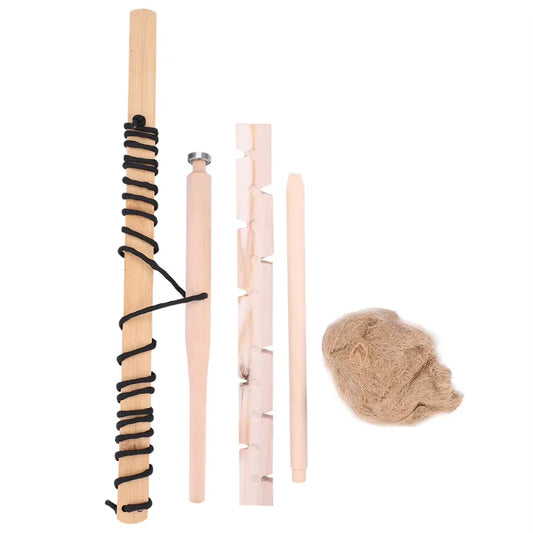 Fire Making Tool Outdoor Emergency Fire Tool Wood Drilling Fire Making Tool Survival Emergency Ignitor Kit for Outdoor Camping