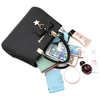 New  Elegant Shoulder Bag for Women Luxury Designer Handbags Female Bags Plum Bowknot Sweet Messenger Crossbody Bag