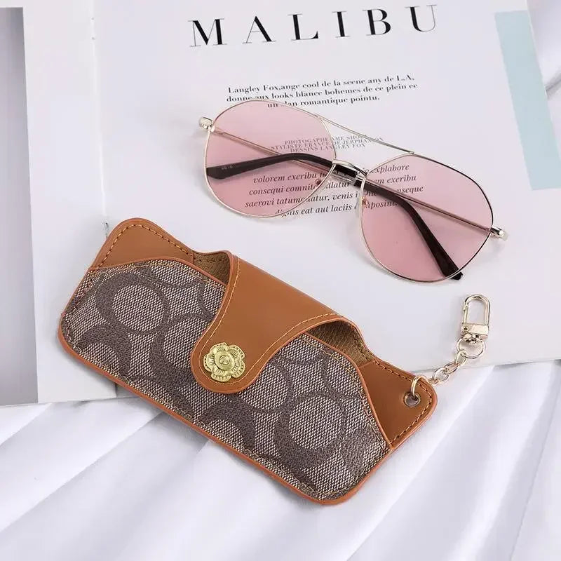 NEW Portable Glasses Case with Keychain - Protective Storage Bag for Myopia Glasses And Sunglasses - Daily & Travel Essential