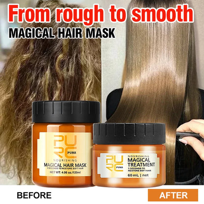 PURC Argan Oil Hair Mask Repair Damaged Frizz Masks Nourishing Smoothing Magic Hair Treatment Conditioner Hair Care